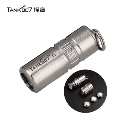 Tank007探客廠家直銷(xiāo)純鈦E15超亮led迷你小手電筒 超便攜小手電可定制批發(fā)