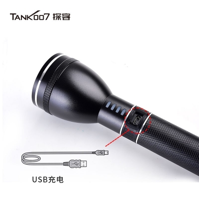 TANK007探客超亮手電正品led戶外巡邏搜索長柄手電A602L指示燈款